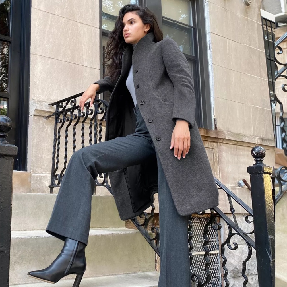 Wilfred Cocoon coat in grey